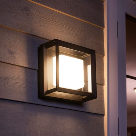 Hue Econic Outdoor quadratische Wandleuchte | Philips Hue DE